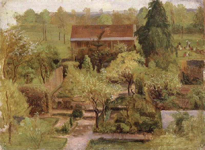 Christian Friedrich Gille Garden Norge oil painting art